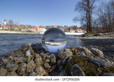 waterfall web River Blue glass sphere Natur Landschaft - Shutterstock ID 1972950206