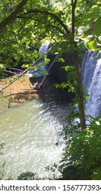 Waterfall At Woodstock NY Hiking Trail. 