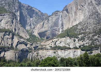 Waterfall In Yosemite National Park, California