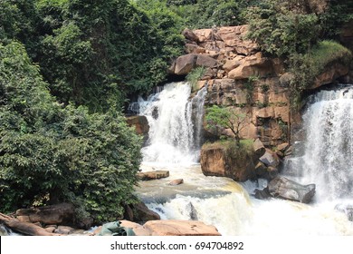 Waterfall in Zongo. Democratic Republic of Congo.