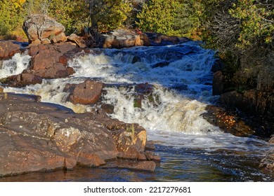 The waterfalls called Chutes Croches at sunset, Mont-Tremblant National Park, Quebec