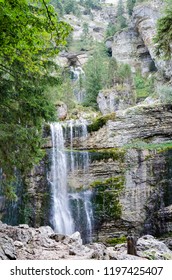 The Waterfalls Of Saint-Même Circus In Th Chartreuse Mountains