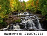 Waterfalls in Copper Falls State Park in northern Wisconsin with