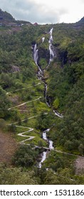 Waterfalls in Flam Norway in the Summer