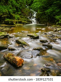 Waterfalls In Highland Perthshire Flowing Down