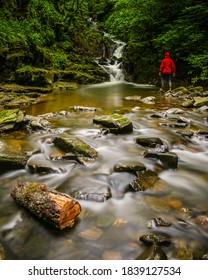 Waterfalls In Highland Perthshire Flowing Down