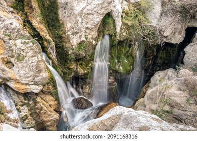 Waterfalls in the Kourtaliotiko (Asomatos) Gorge, Southwestern Crete, Greece - Shutterstock ID 2091168316