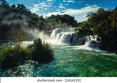 Waterfalls Krka, National Park, Dalmatia, Croatia - Shutterstock ID 214141192