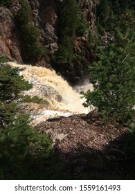 Waterfalls In A Park Up The North Shore Minnesota