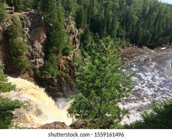 Waterfalls In A Park Up The North Shore Minnesota