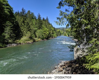 Waterfalls At Snoqualmie River Washington