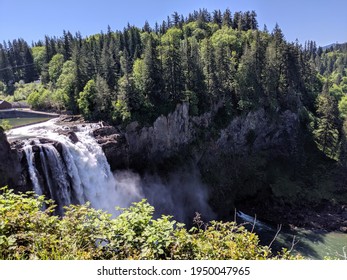 Waterfalls At Snoqualmie River Washington