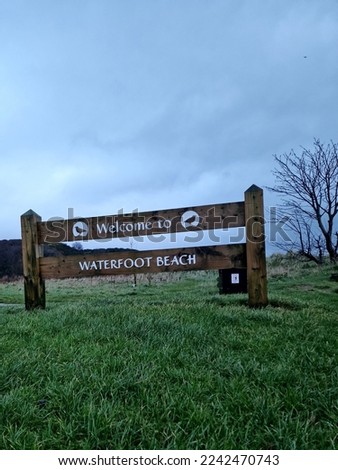 waterfoot beach sign Northern Ireland 