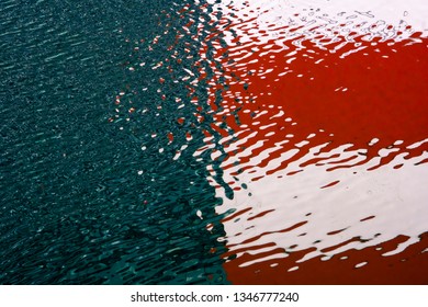 Waterfront, Copenhagen Harbor, Detail Of Water, Reflection Of Lifeguard Tower