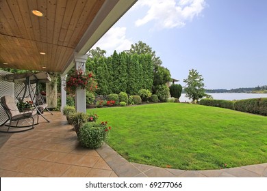 Waterfront Lake Home With Dock And Terrace.