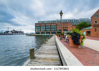 The Waterfront Promenade in Fells Point, Baltimore, Maryland