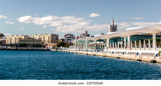 Waterfront Promenade. Malaga Seaport. Spain 