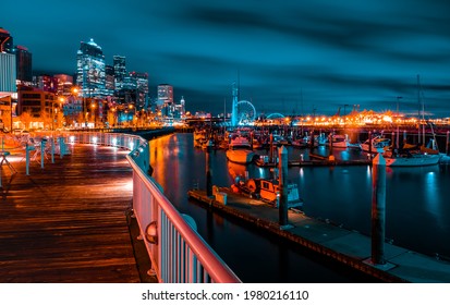 Waterfront Seattle ,Marina at pier 66, November 2017: Seattle ,WA, USA