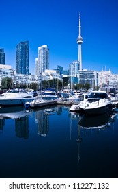 Waterfront At Toronto With Canada Tower As Background