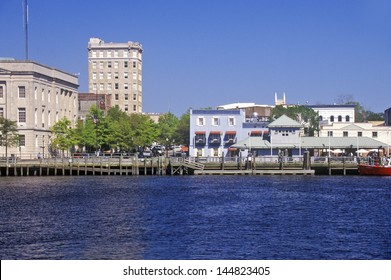 Waterfront of Wilmington across the Cape Fear Rive in North Carolina, USA