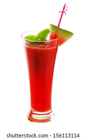 Watermelon Cocktail, Isolated On White