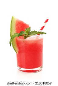 Watermelon Cocktail Isolated On White