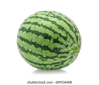 Watermelon with drops of water isolated on white background
