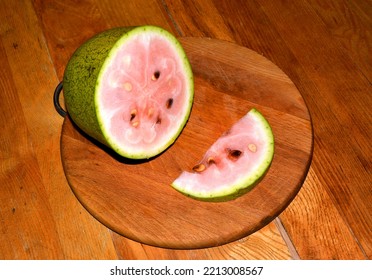 Watermelon Grown In A Temperate Climate - Medium Sweet , Cut Is On The Table