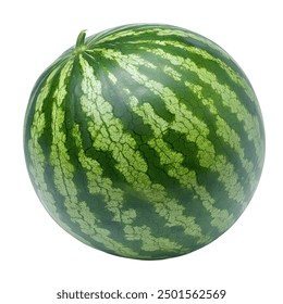 Watermelon isolated on white background. Ripe fresh Watermelon Clipping Path. Watermelon