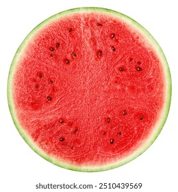 Watermelon isolated on white background, clipping path, full depth of field