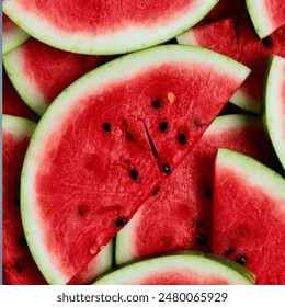 Watermelon is a juicy fruit watermelon is a red color  - Powered by Shutterstock