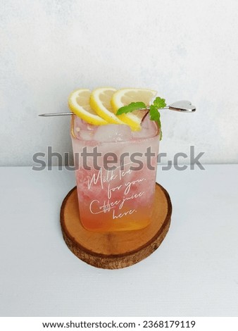 Watermelon lemonade or cocktail, refreshing iced summer drink