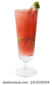 Watermelon lemonade. Strawberry drinks. cocktail mojito on white background. - Shutterstock ID 2315250359