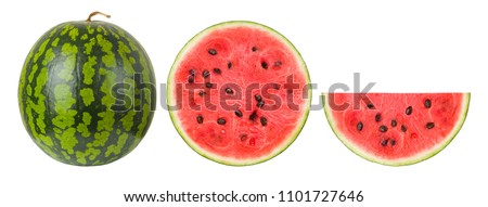 watermelon on a white background, isolated