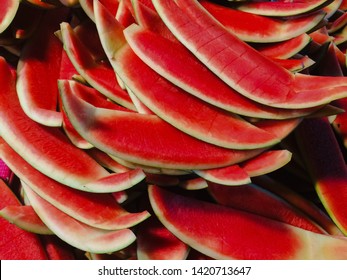 Watermelon and watermelon rind Stacked into red texture.