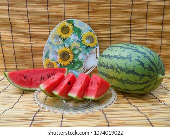 Watermelon And Round Hand Fan