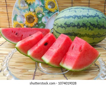 Watermelon And Round Hand Fan