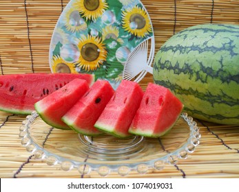 Watermelon And Round Hand Fan