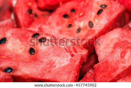 watermelon slices close-up background