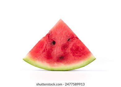 watermelon and watermelon slices isolated on white background.