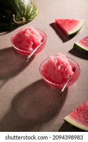 Watermelon Slush With Hard Shadow 