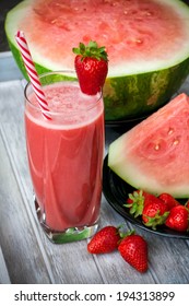 Watermelon Strawberry Ginger Smoothie