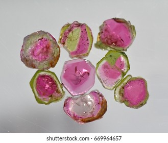 Watermelon Tourmaline Slices