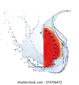 Watermelon With Water Splash