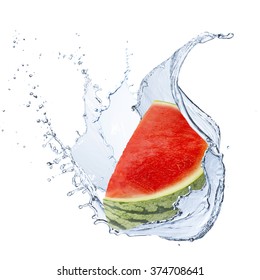 Watermelon With Water Splash