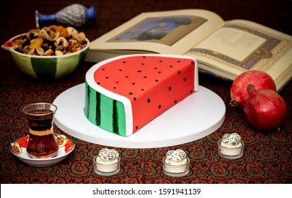 Watermelone Slice Cake For Yalda Night Or Shab E Chelleh