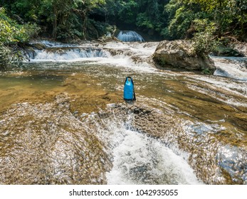 Waterproof Bag On Water Stream