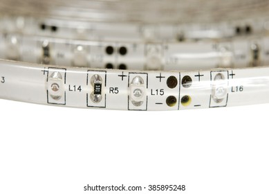  waterproof led strip is isolated on the white background