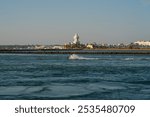 Waterscape in the beach of punta Del Moral