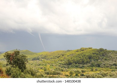 A waterspout